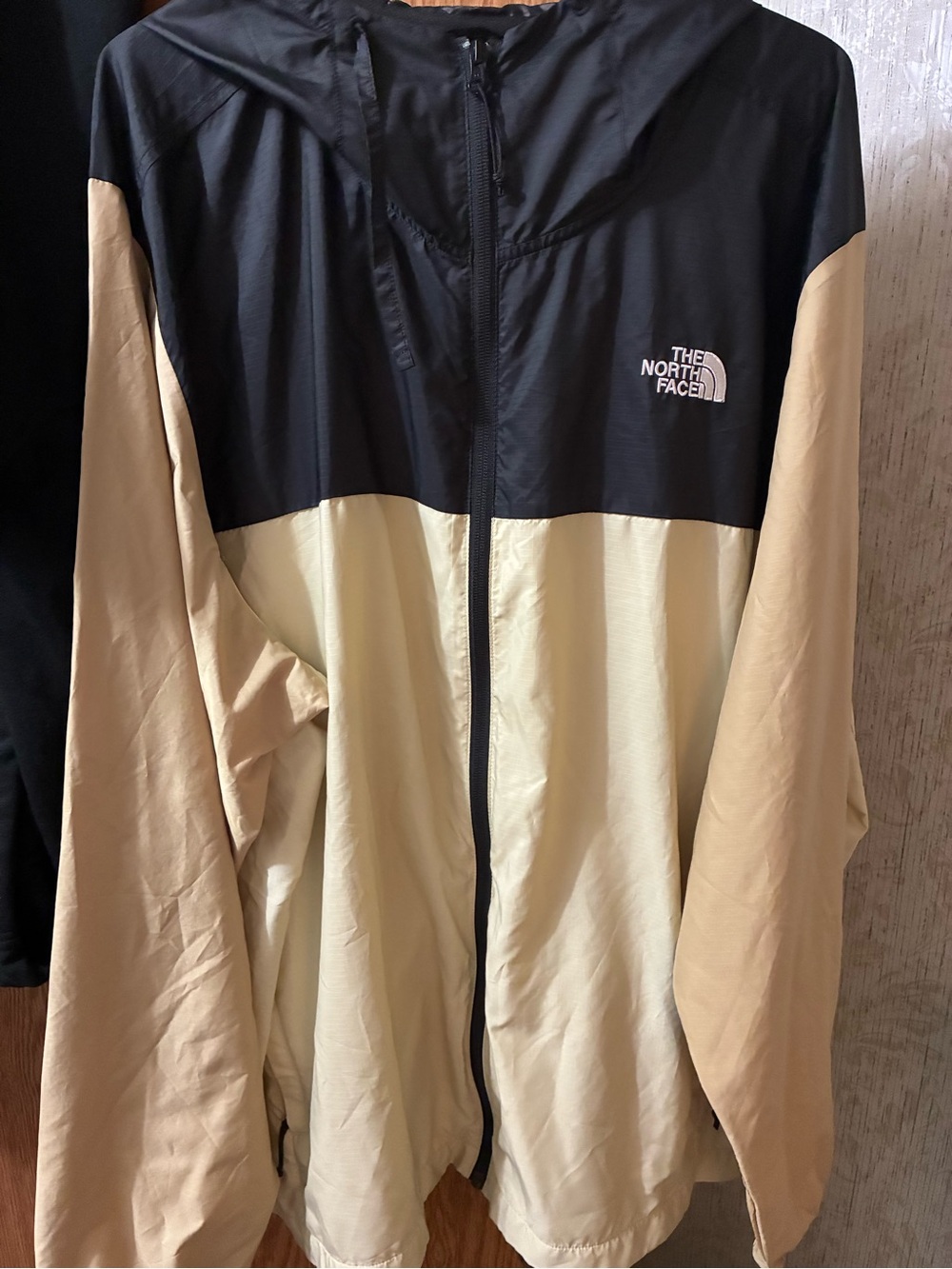 The North Face Men’s Black, Beige & Cream Colorblock Windbreaker